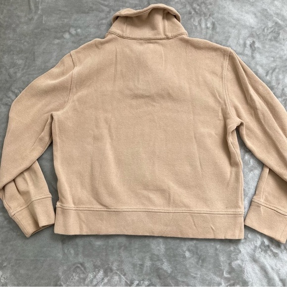 Nautica Tan Shawl Neck Pullover Sweater Medium Fall Winter Casual Classic - Picture 5 of 8